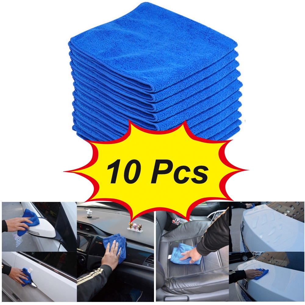 10Pcs Dishcloths Microfibre Cleaning Car kitchen Room Soft Cloths Rag ...