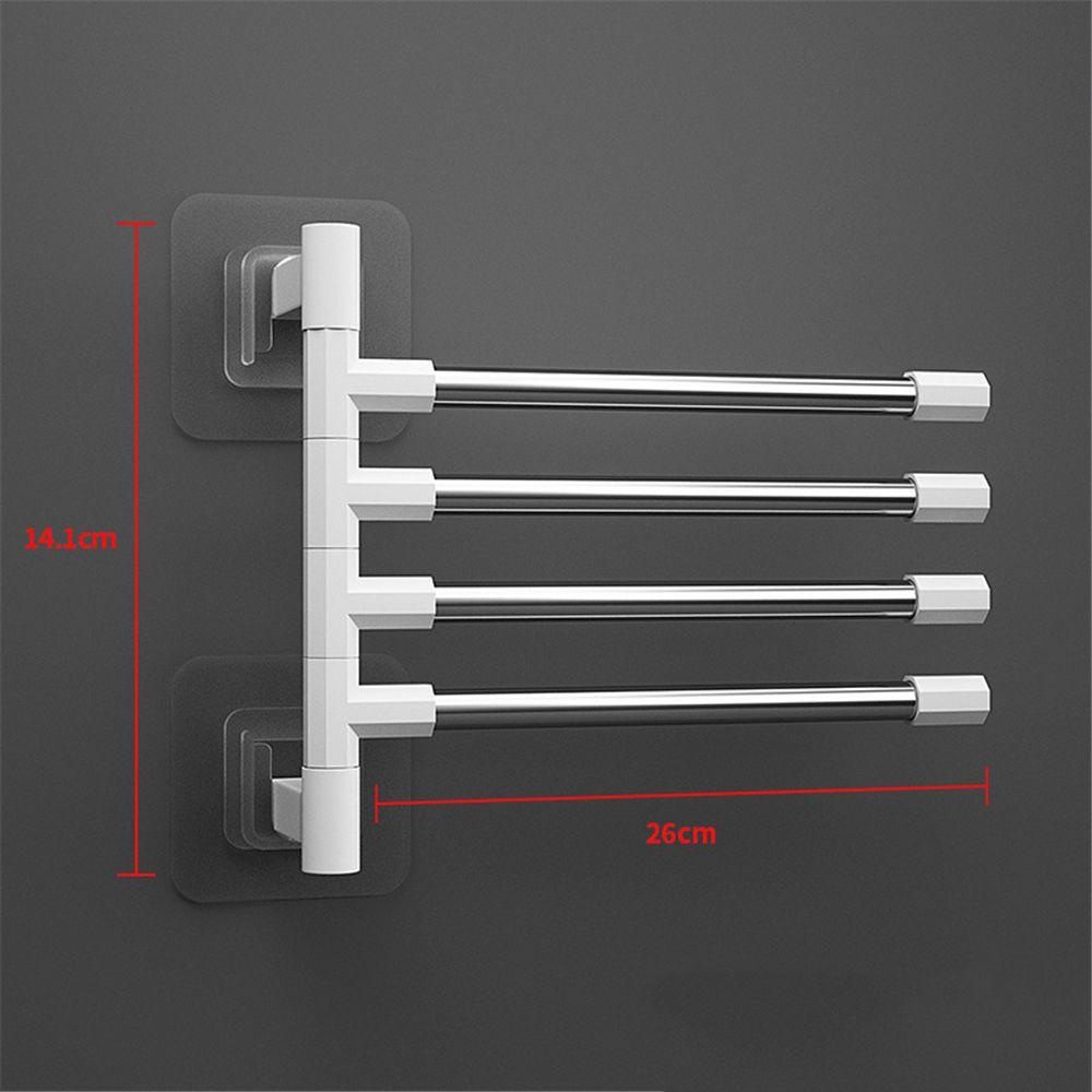 REFINEMENT Organizer 2-8-Bar Towel Hanger Bathroom Wall Mounted Bracket ...