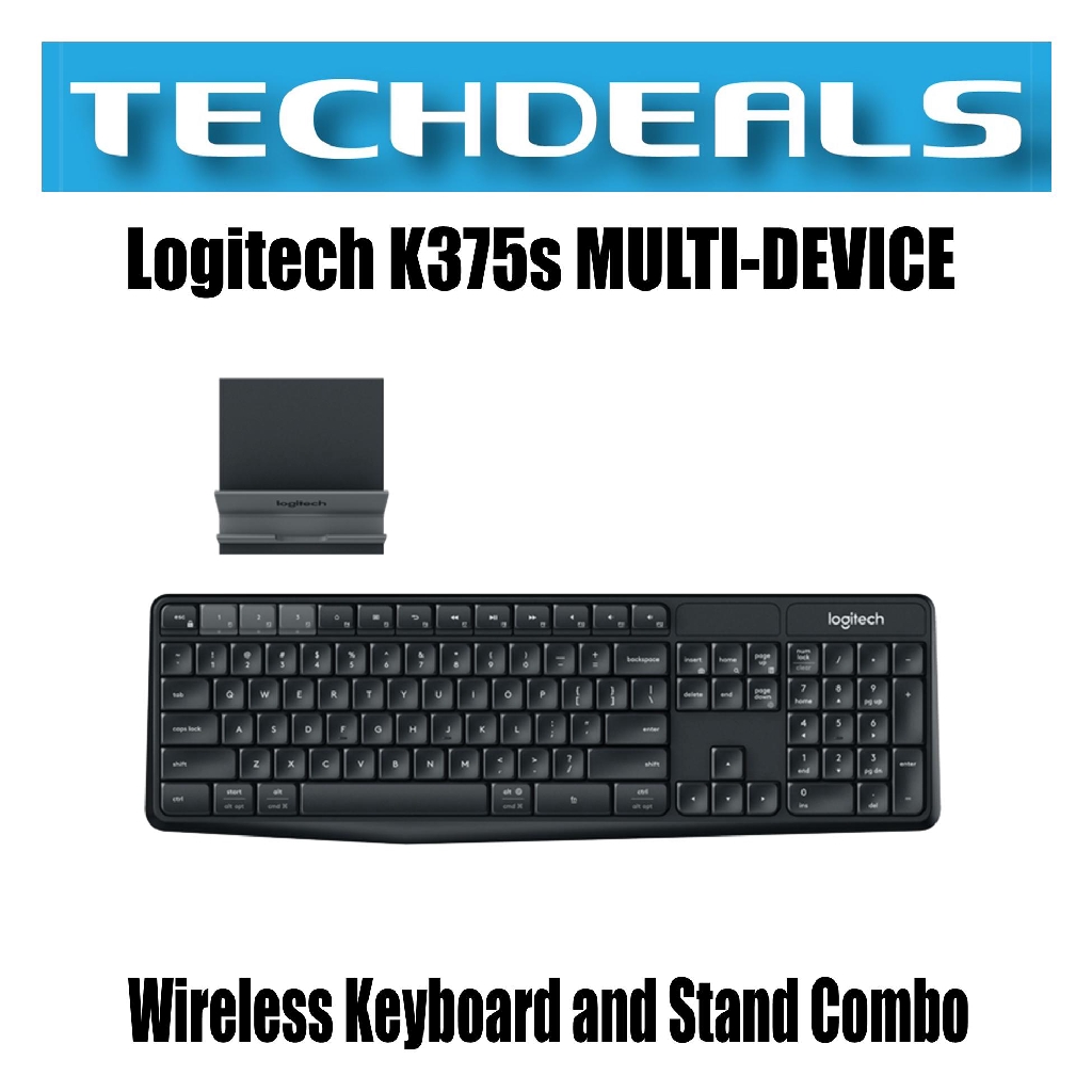 Logitech K375s MULTI-DEVICE Wireless Keyboard and Stand Combo | Dual ...
