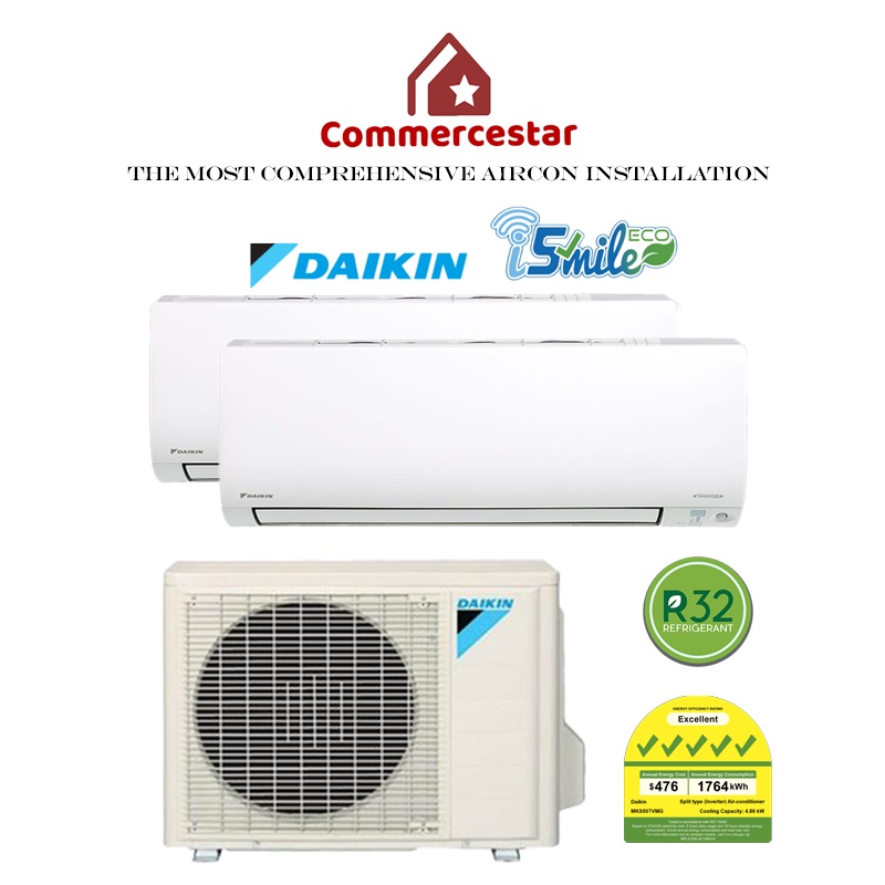 DAIKIN SYSTEM 2 ISMILE ECO SERIES R32 (INSTALLATION INCLUDED FREE ...