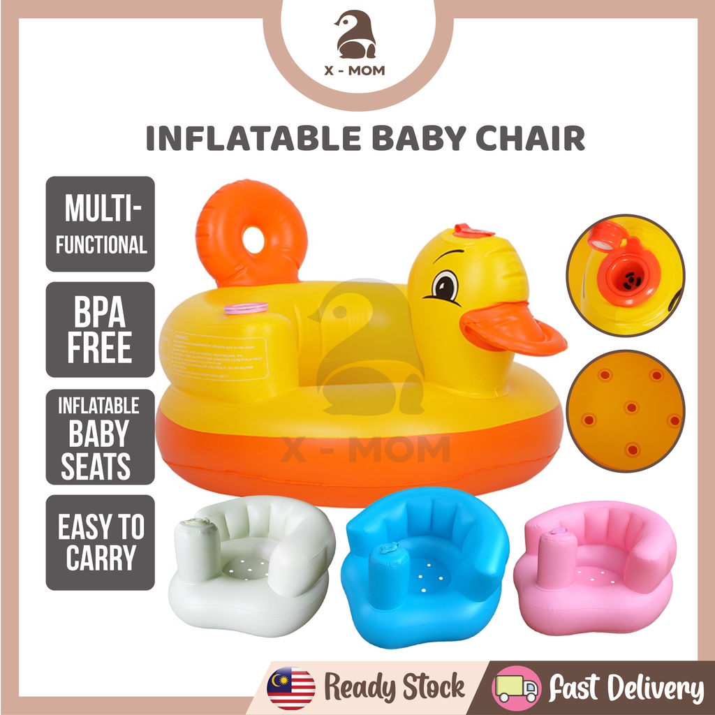 XMOM INFLATABLE BABY CHAIR Baby Inflatable Chair Cushion Soft Seat PVC ...