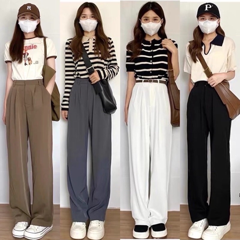 Fashionable Women's Autumn Winter Printed Single-Button Wide Leg Pants Round Neck Slimming Knitted Two-Piece Set Casual Style