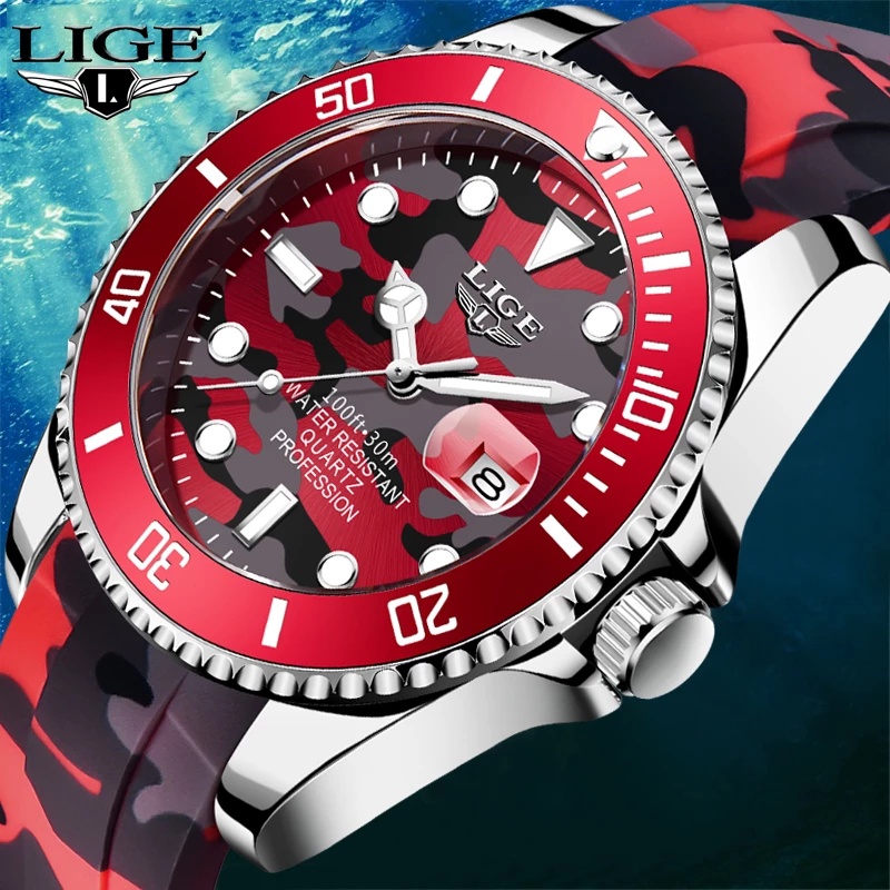 Red on sale watch mens