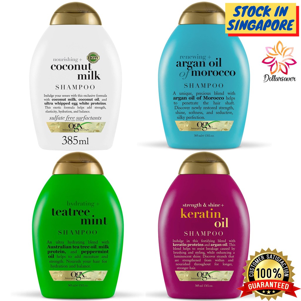 OGX Shampoo Conditioner Coconut Milk / Keratin Oil / Tea Tree Mint ...
