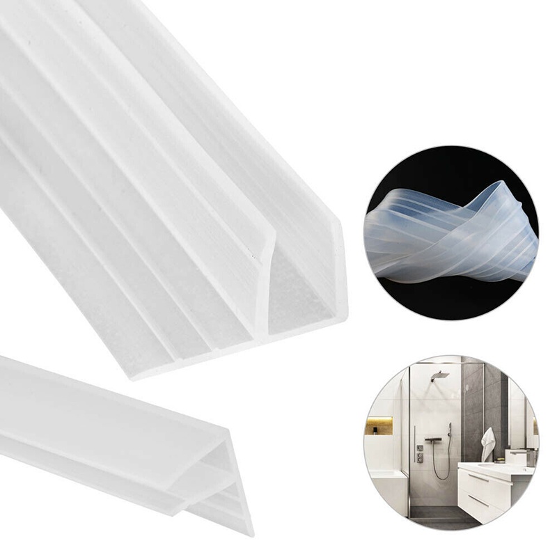 2m F Shape Bath Shower Screen Door Seal Strip For Glass Thickness 6mm