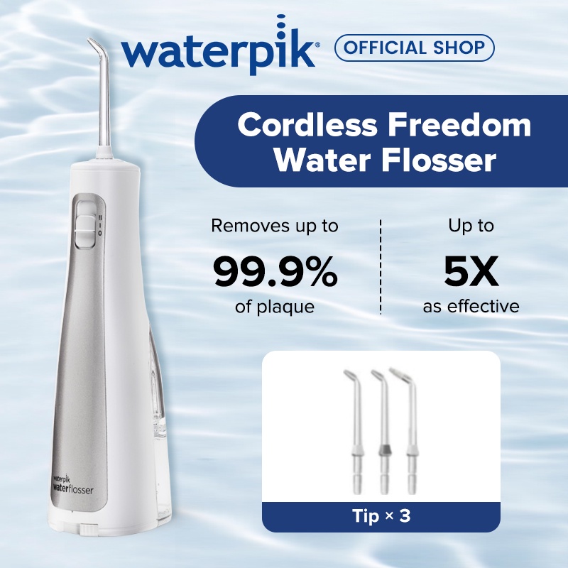 Waterpik WF 03 Cordless Freedom Water Flosser Portable Waterproof Teeth Cleaner with Battery with 1 Year Warranty Shopee Singapore