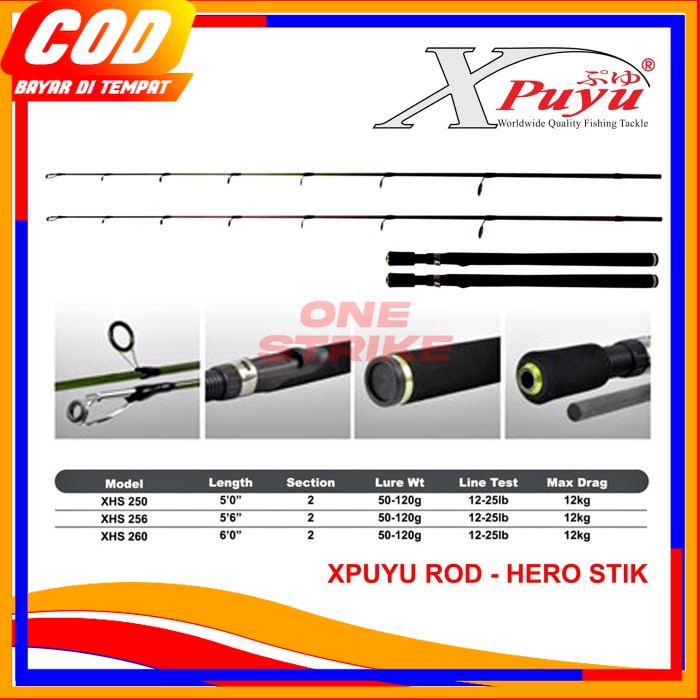 XPUYU ROD HERO STIK XHS 250 FISHING ROD (GREEN) | Shopee Singapore