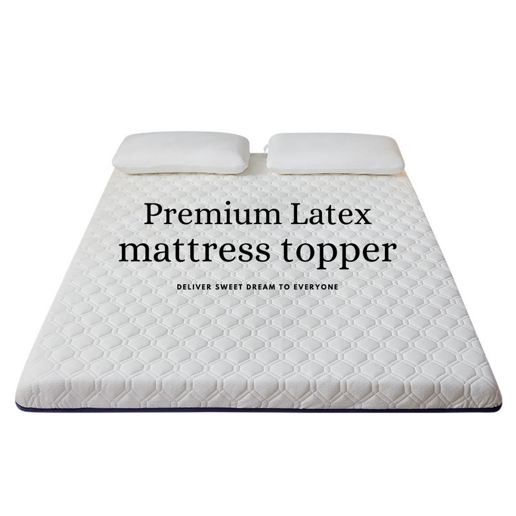 Blended latex soft mattress topper queen/single/king/6 cm /9cm Shopee