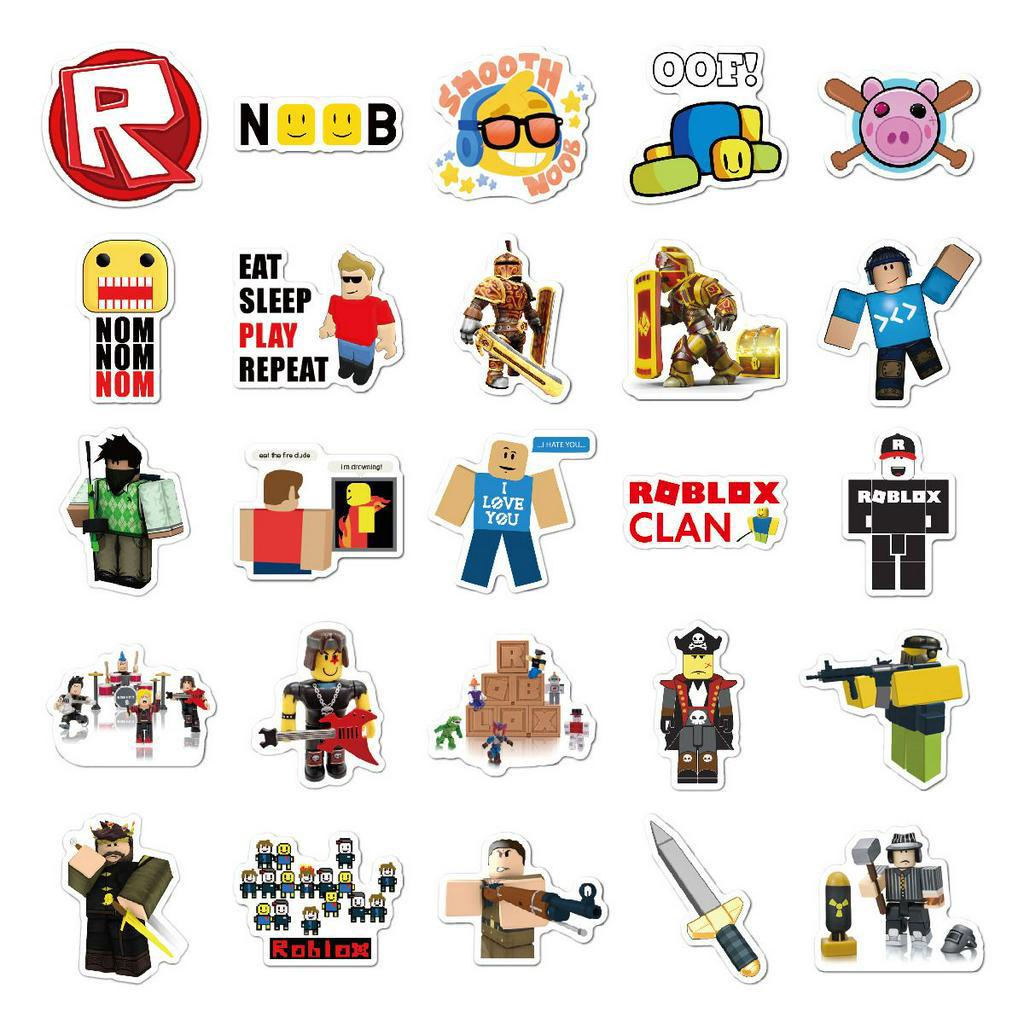Roblox 50pcs Game Stickers Waterproof DIY Laptop Skateboard Decals ...