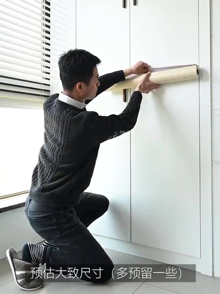 Wardrobe Stickers Moisture-Proof Oil-Proof Kitchen Cabinet Door Desktop ...