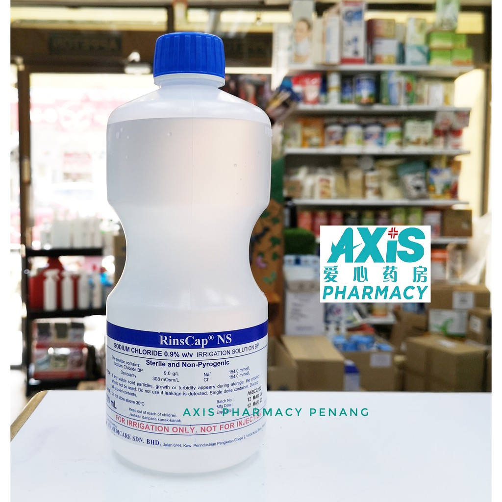RinsCap Normal Saline Sodium Chloride 0.9% w/v Irrigation Solution ...
