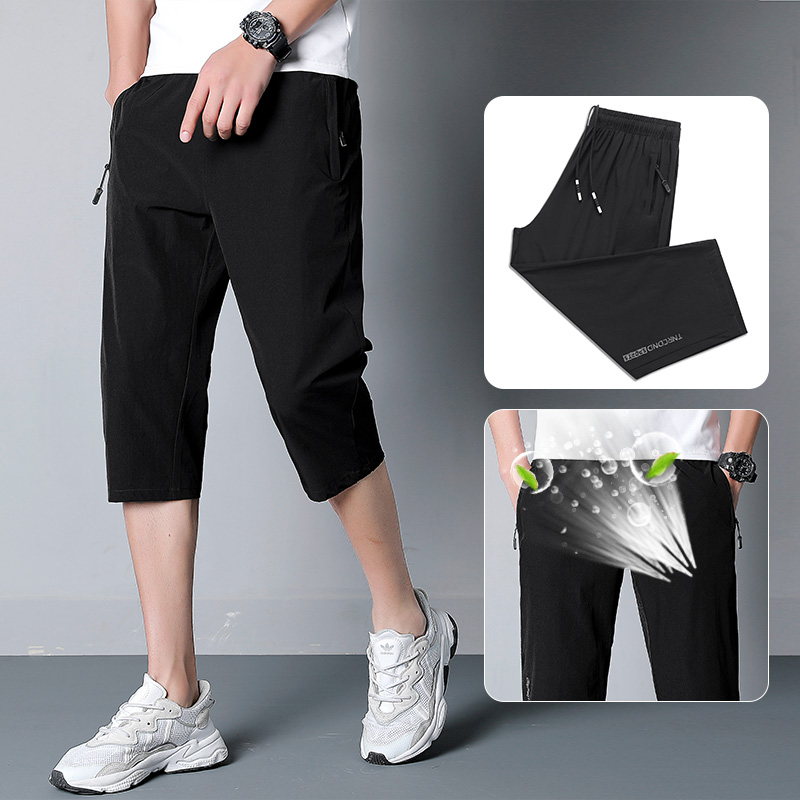 Men's 3 quarter hot sale length shorts