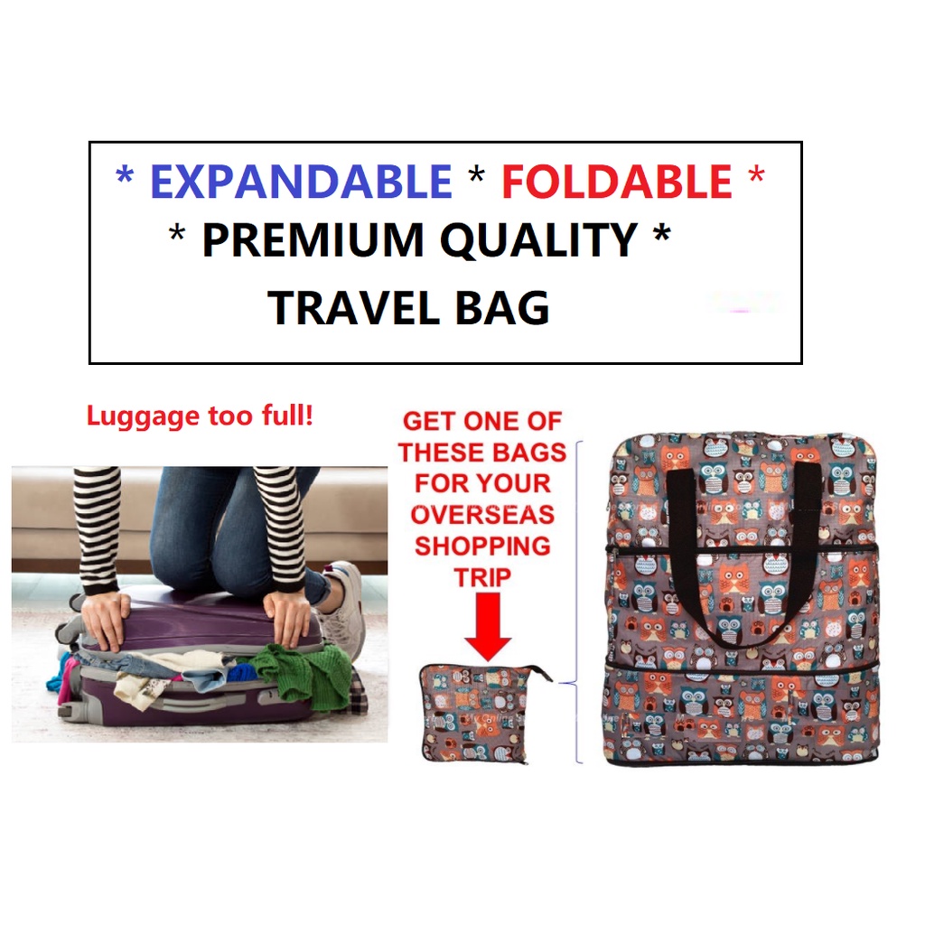 HANDCARRY CHECK IN FOLDABLE EXPANDABLE WATER PROOF DURABLE TRAVEL BAG A MUST FOR YOUR SHOPPING TRIP Shopee Singapore