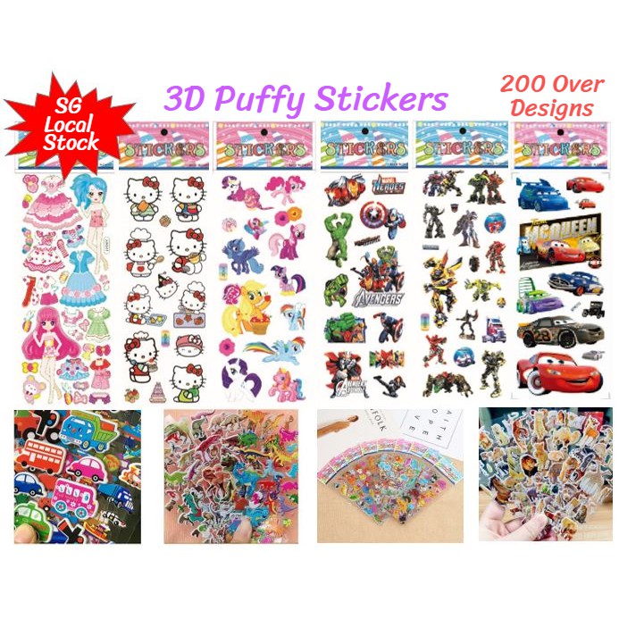 6 Sheets Kids Stickers 3D Puffy Bulk Stickers for Girl Boy Birthday Gift  Scrapbooking Fruit Vegetable Cartoon Stickers Toys GYH - Realistic Reborn  Dolls for Sale