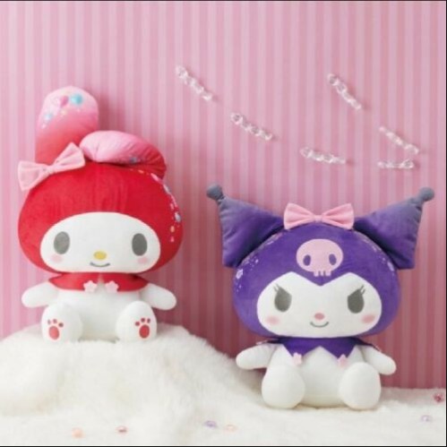 Authentic Sanrio My Melody And Kuromi Jewels Gems Flower Ribbon Soft ...