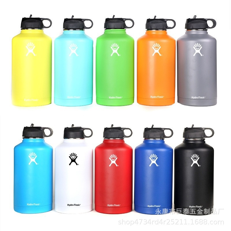 Bright Stainless Steel Insulated Vacuum Flask Thermos, Keeps Hot/Cold Water Up to 20 Hours, Stainless Steel Double Wall Vacuum Glass Themros (1.6L)