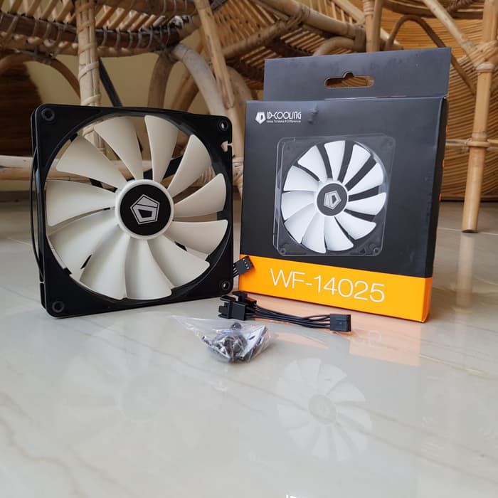 Id-cooling WF-14025 140mm White Black PWM Fan | Shopee Singapore