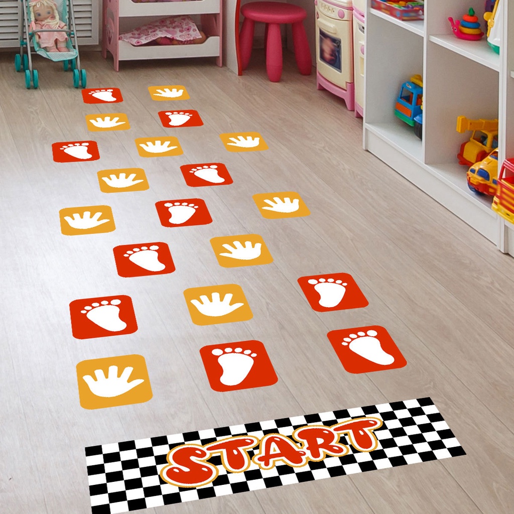 Parent-child Interaction Game Floor Sticker PVC Waterproof Material ...