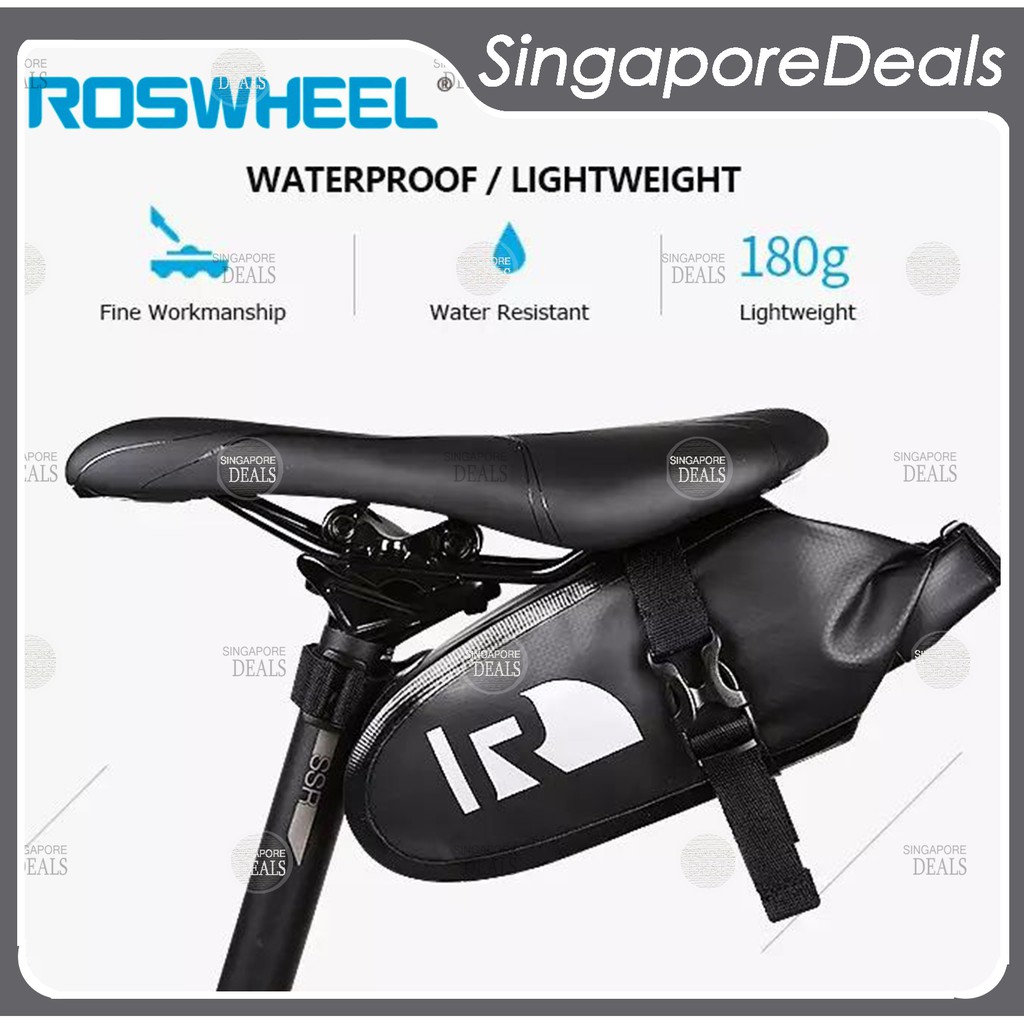 ROSWHEEL 131363 WATERPROOF MOUNTAIN BIKE ROAD BICYCLE REAR SADDLE BAG SEAT BAG DRY SERIES CYCLING BAG Shopee Singapore