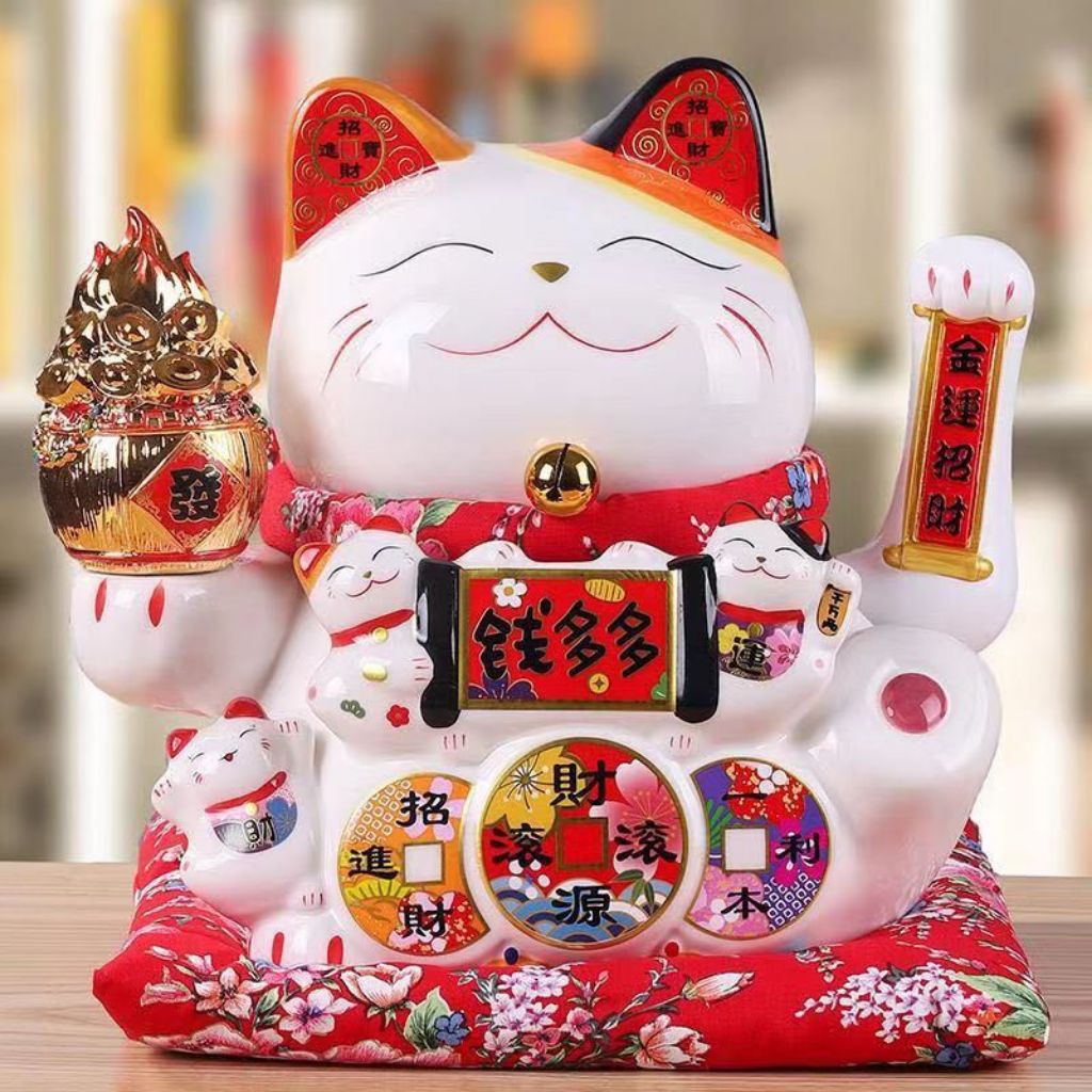 🧧SG～❤️Ready Stock❤️Ceramic Lucky Fortune Cat Coin Bank