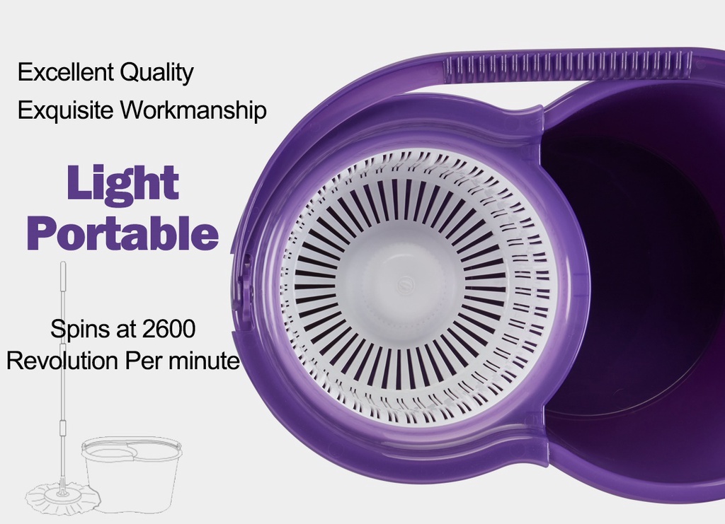 [SupaMop] Classic SH-350-8 Hand Press Spin Mop Set 1 Year Warranty Free ...