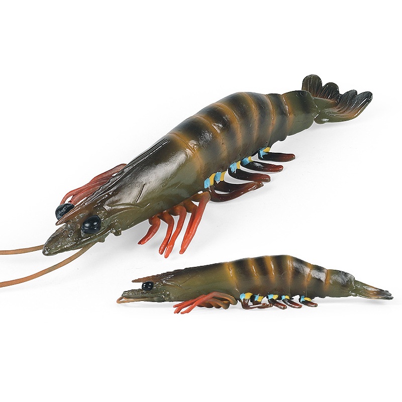 Shrimp Tiger Prawn Model Children Educational Toy Simulated Creature