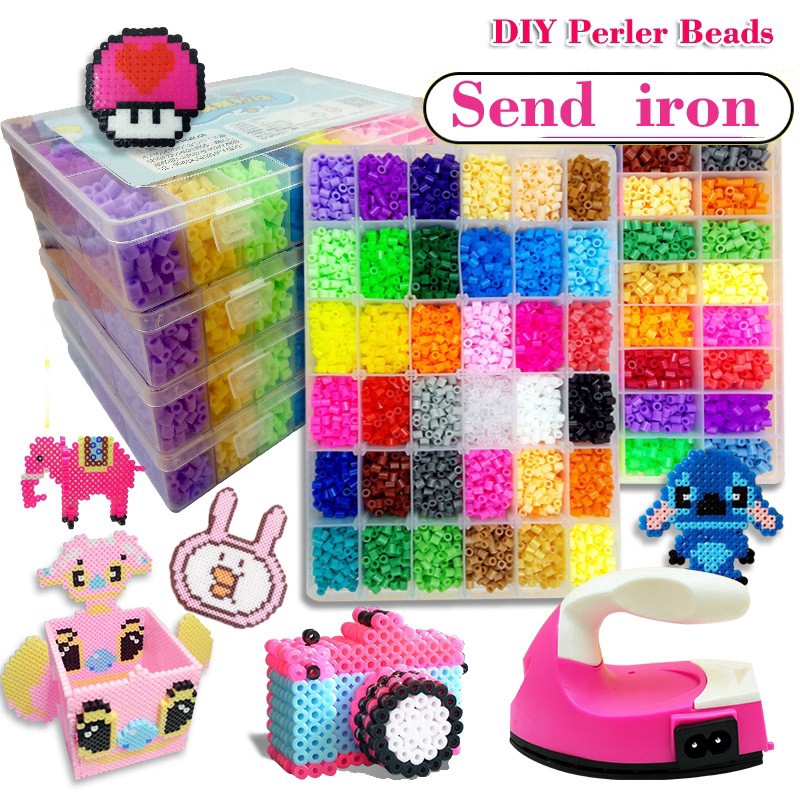 Cheap 5MM 1000PCs Pixel Puzzle Iron Beads for Kids Perler Hama Beads Diy  High Quality Handmade Gift Toy Fuse Beads