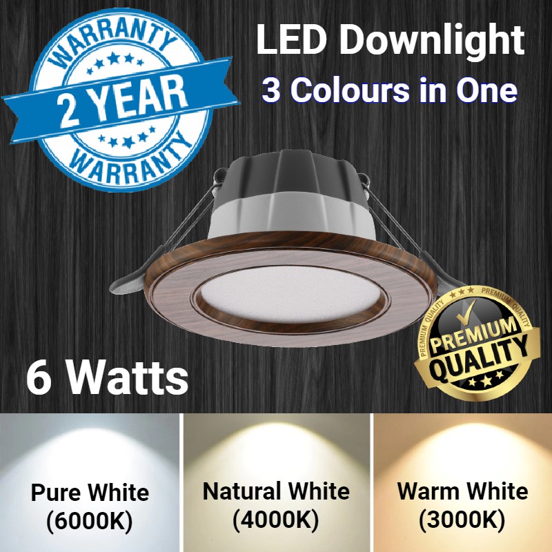 🌞SG ready stock tri-color Round LED downlight integrated driver ...
