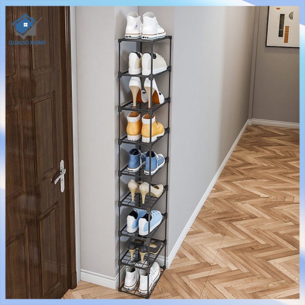 Shoe Rack Shoe Cabinet Simple Door Gap Small Mini Dormitory Corner ...
