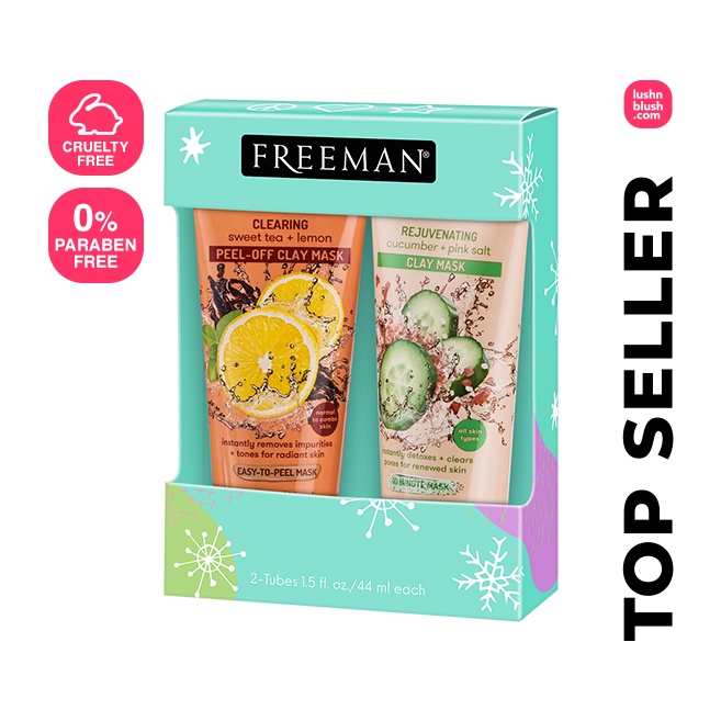 Freeman Beauty Sweet Tea + Cucumber Pink Salt Mask Mini Set 44ml ...