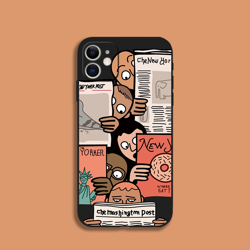 Creative Individuality illustration for IPhone 13 14 Pro Max 12 mini Xr 6s 7 8 Plus 11 Pro X XS Max SE2 Soft Cover Cool Black Case