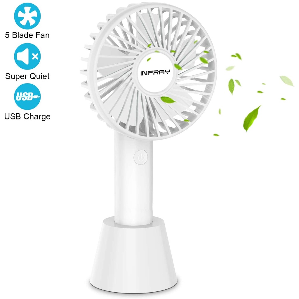 Mini Handheld Fan, Infray Electric Portable USB Fan with Rechargeable ...