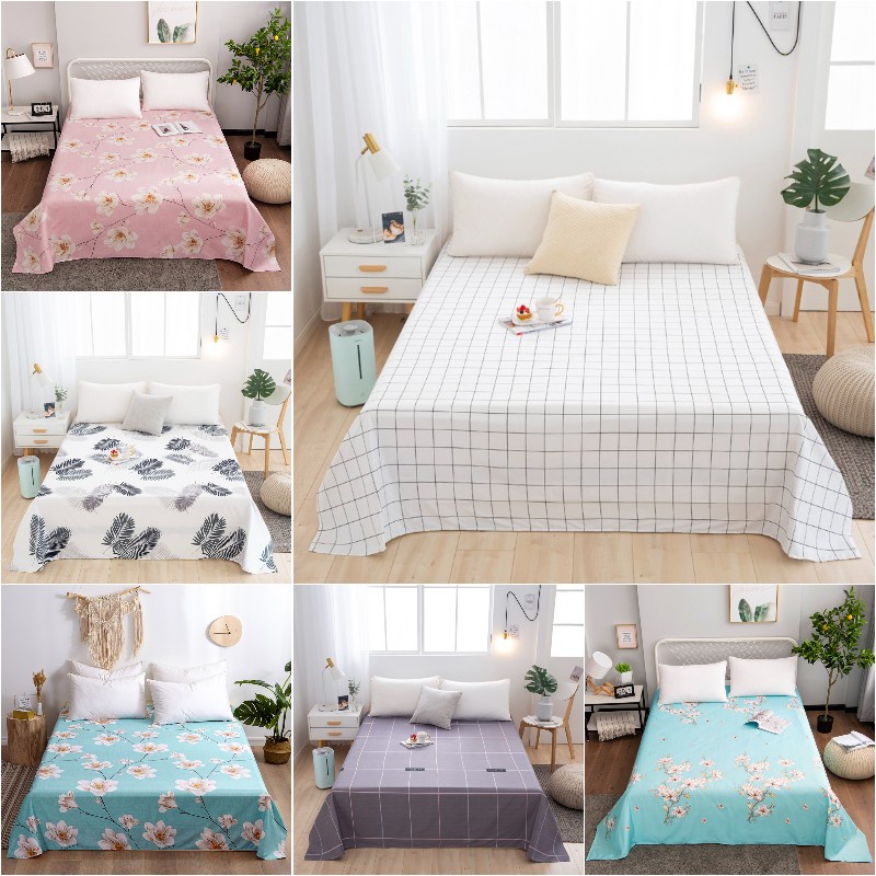 Single Piece Bed Sheet Cadar Geometric Printed Flat Sheet Bed Linens