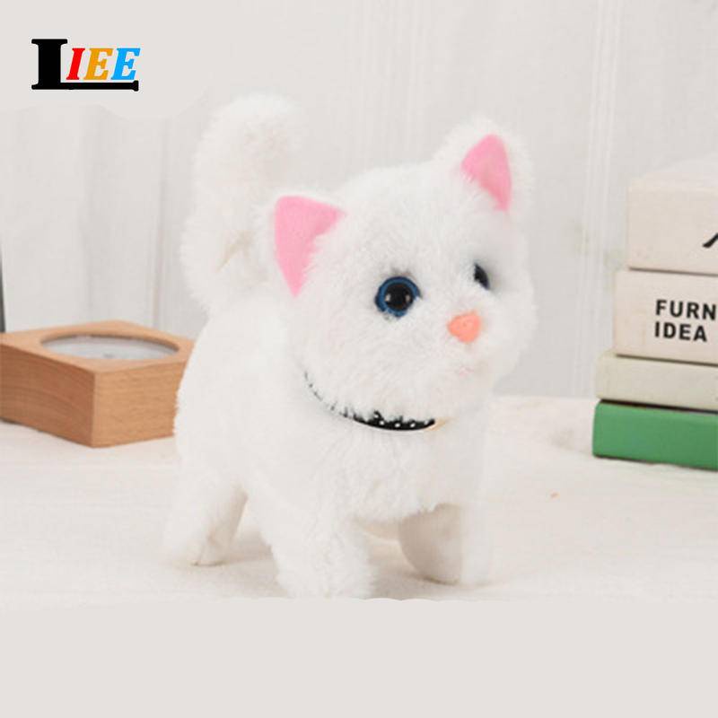 Stuffed cat that meows sales