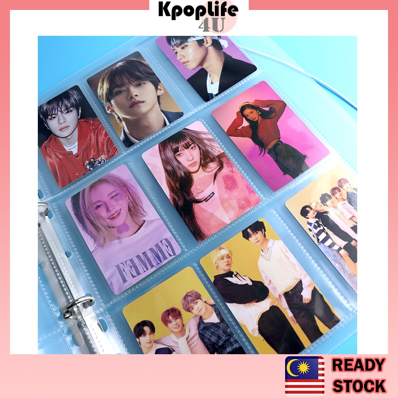 A4 Photocard Binder 4 Ring Photocard Sleeve Idol photocards Lomo Card ...