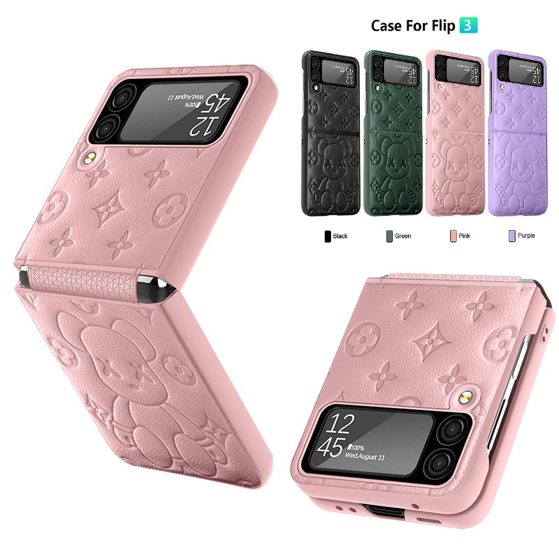 TPU hinge protection Samsung Galaxy Z Flip 3 5G Flip 4 Case Galaxy Fold 3 5G Fold 4 Camera Screen Protection Cute Violent Bear Flip4 Flip3 Fold 4 Phone Case
