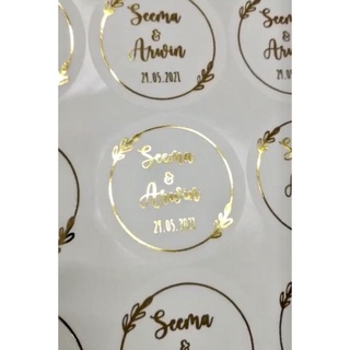 Gold Foil Wedding Favors, Semi Transparent Labels, Stickers for Wedding,  Bridal Party Decor, Square Favor Stickers, Gold, Wedding Party -   Singapore