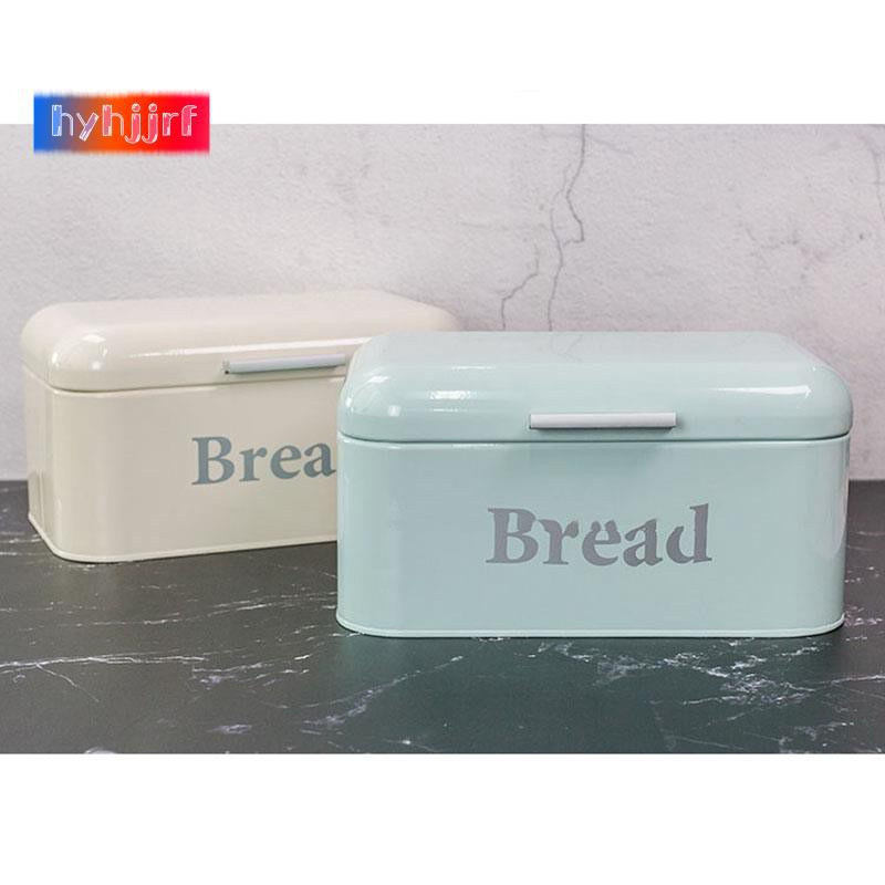Vintage Bread Box Cupboard Iron Snack Box Desktop Finishing DustProof