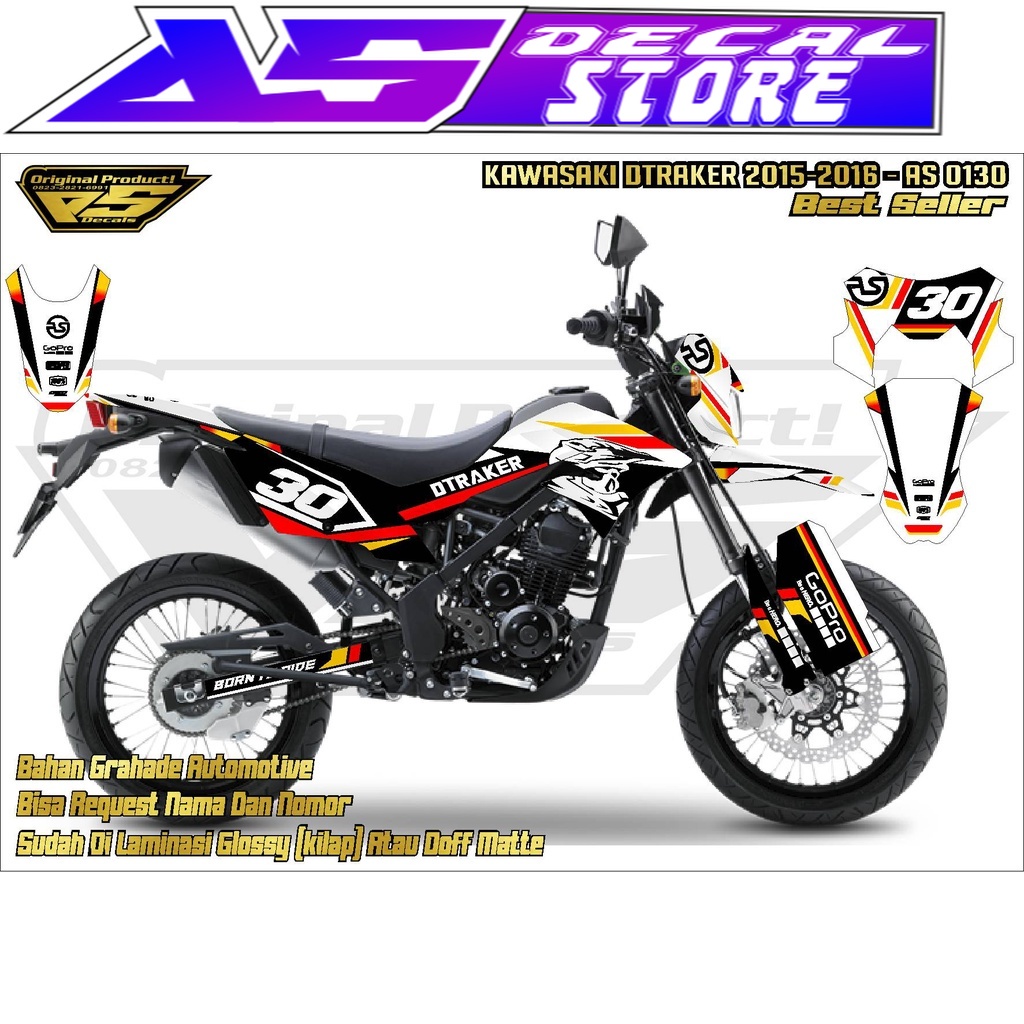 0130 DECAL Sticker FULL BODY CUSTOM Motorcycle DTRECKER | Shopee Singapore