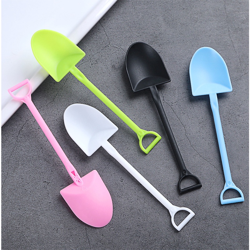 Mini plastic spoon 12CM disposable shovel cake shovel watermelon spoon ...