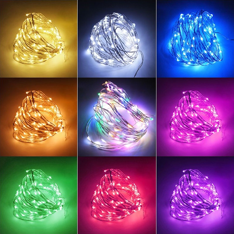 (battery included) 3 modes 1M 2M LED light string fairy lights copper