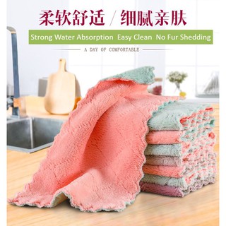 10pcs (25*25cm) Dish Washing Cloth, Strong Water Adsorption And