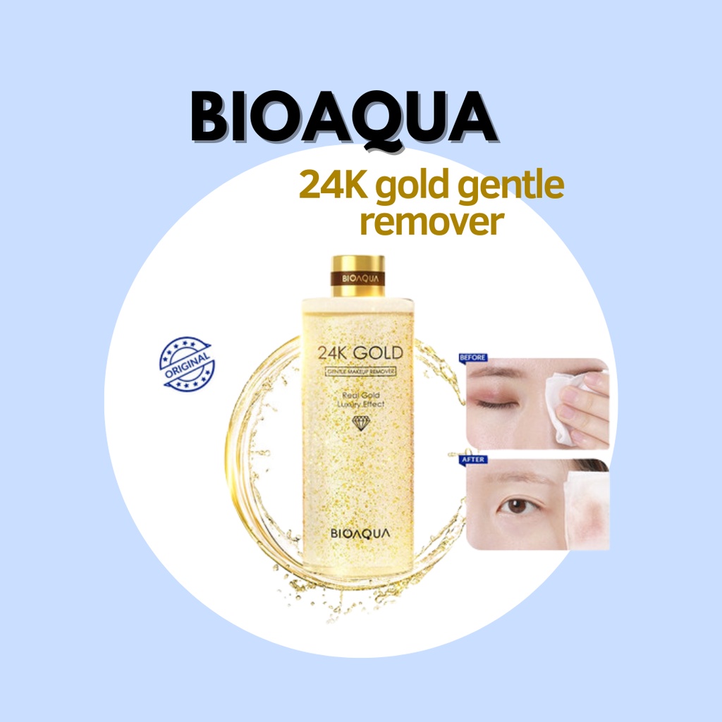 Bioaqua 24K Gold Gentle makeup Remover Micellar Water Facial Cleanser