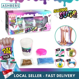 Slime Making Kits Science Experiments Kit DIY Glitter Slime Magic Making  Polymer Clay Powder for Kids Antistress Toys Gifts
