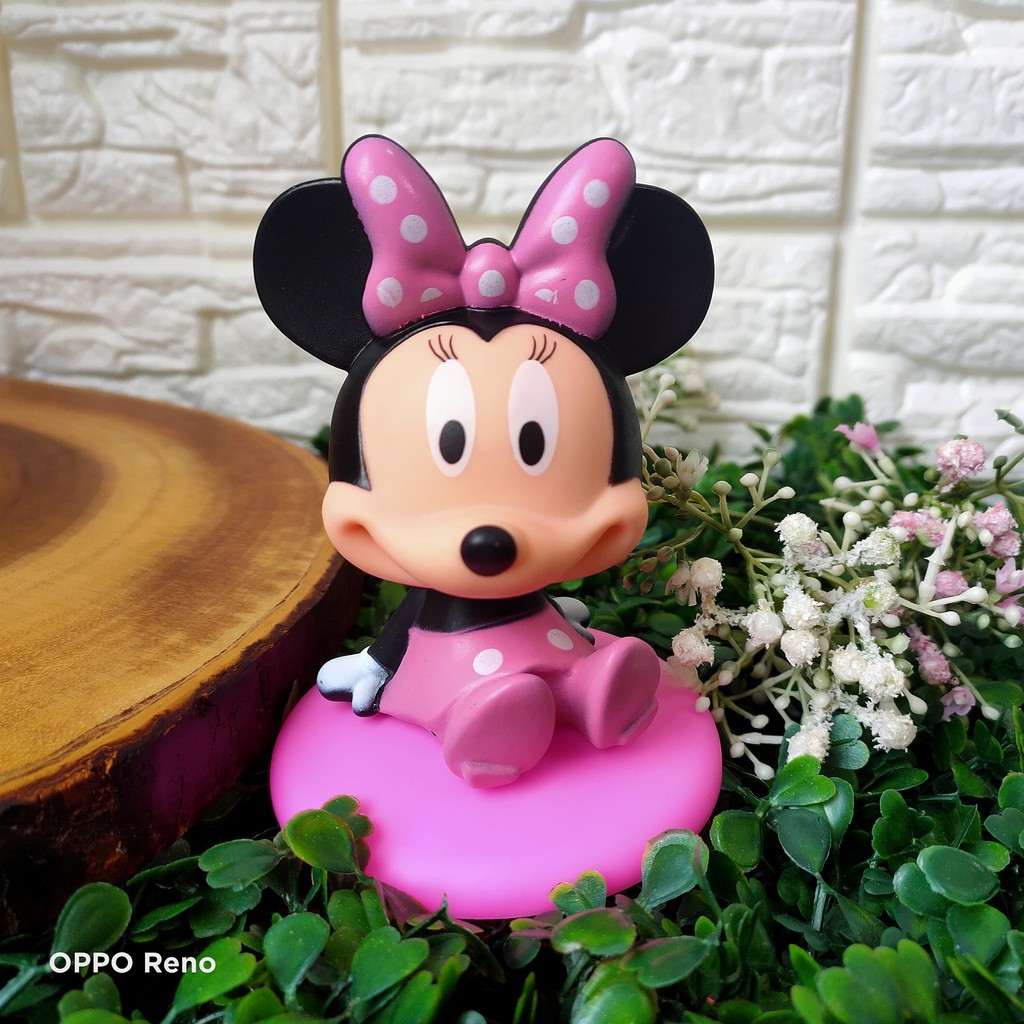 MINNIE SHAKING HEAD CAKE DECORATION DOLL WITH BASE/可爱摇头米妮鼠加底座蛋糕装饰公仔 ...