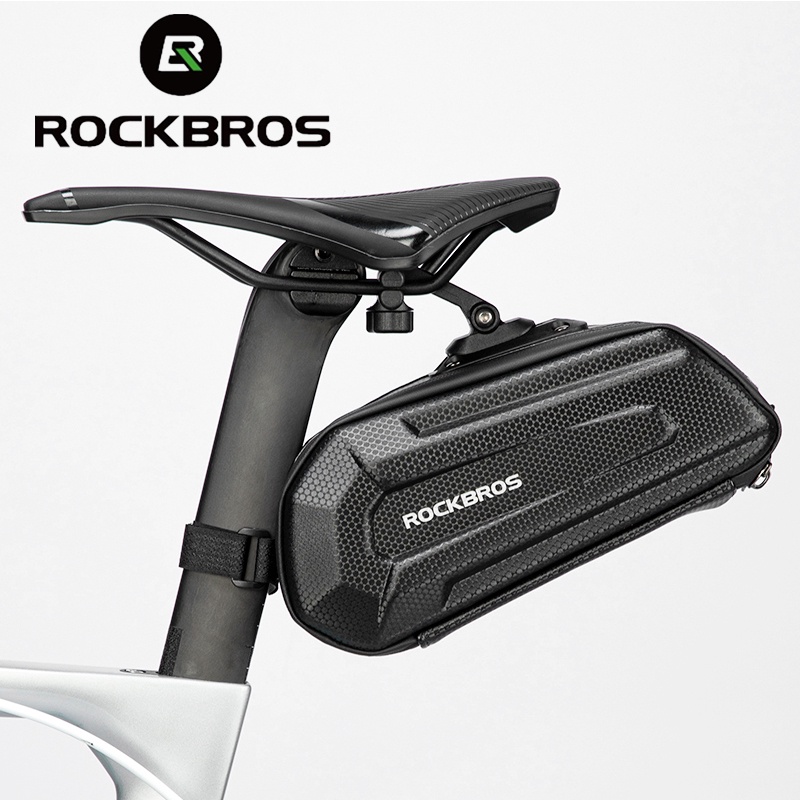 ROCKBROS Bike,Bicycle Saddle Bag Under Seat 3D Hard Shell Bike Seat Bag  with Silver Reflective Strip Bike Bag for Mountain Road Bikes, Quick  Release