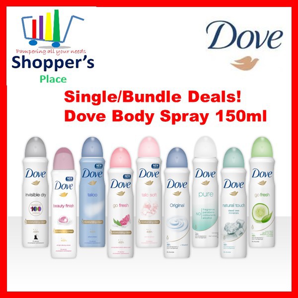 Dove Deodorant Women/Men Spray 150ml/250ml-9 variants | Shopee Singapore