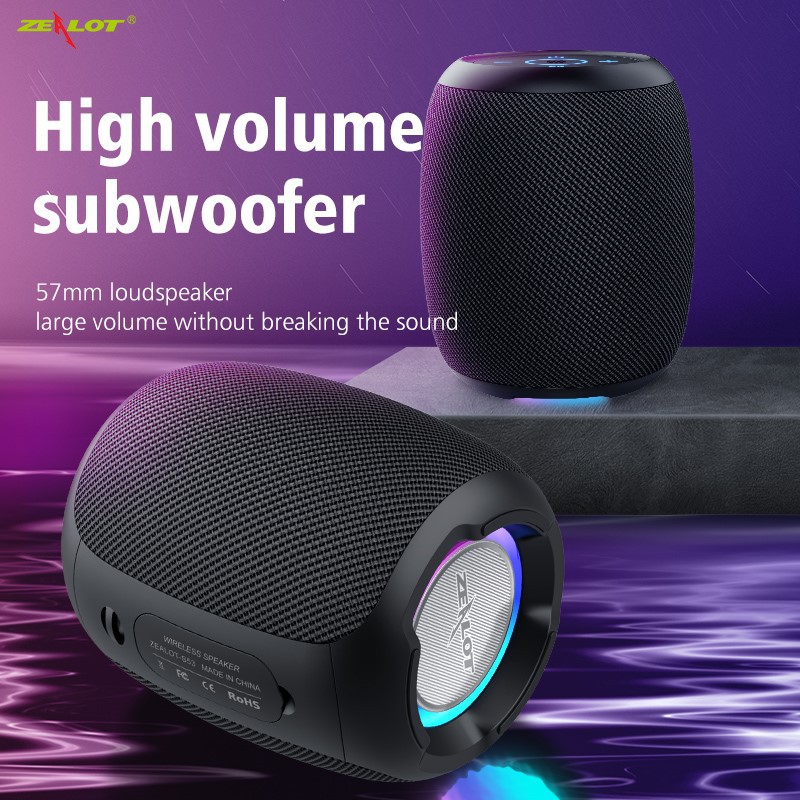 Zealot S53 Portable Wireless Speaker Bluetooth Column Waterproof HIFI ...