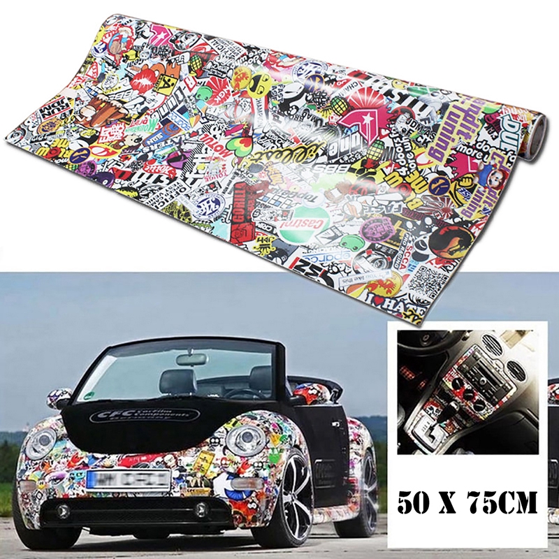 neva* Rock Panda Cartoon Graffiti Car Sticker Bomb Wrap Sheet Decal ...