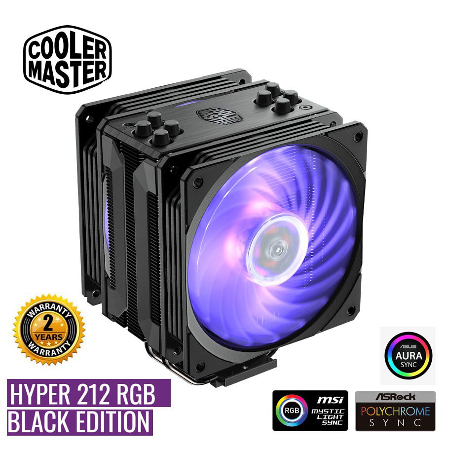 Cooler Master Hyper 212 RGB Black Edition Hyper RGB Black Edition ...